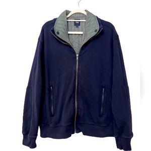 GAP Cotton blend zippered jacket with detachable quilted lining / Size L